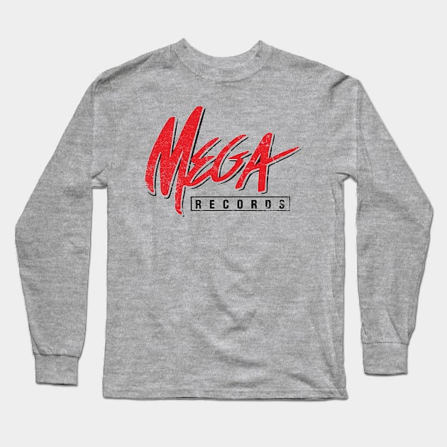 Mega Records Long Sleeve T-Shirt by MindsparkCreative